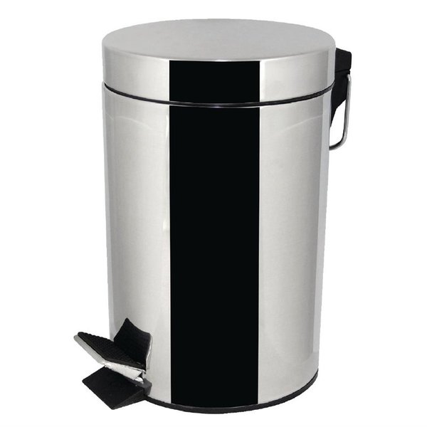 Pedaalemmer | RVS (Glanzend) | 3L | Klapdeksel | Ø165x270(h)mm