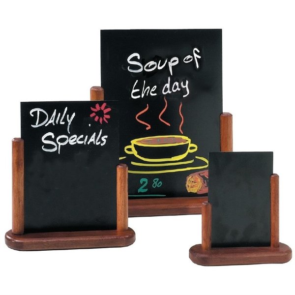 Tafel krijtbord | Massief beukenhout met mahonie afwerking | 21x10cm