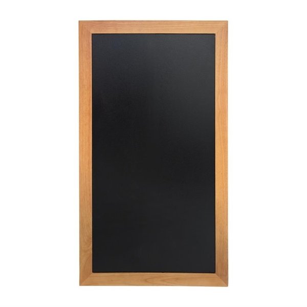 Wandkrijtbord | Teakhout | 2-Zijdig | Schrijfvlak 460x1100mm