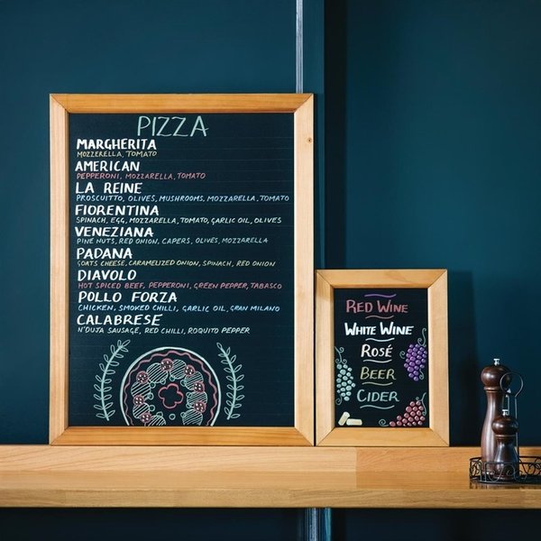 Wandkrijtbord | Dennenhout | Schrijfvlak 365x515mm