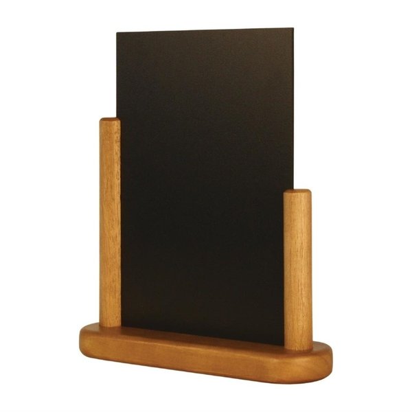 Tafel krijtbord teak effect | Massief beukenhout met mahonie afwerking | 30x21cm