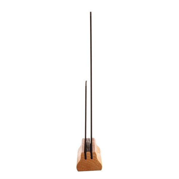 Dubbelzijdig krijtbord - Menuhouder | Met houten voet | 210x55x325(h)mm