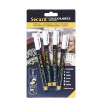 Securit Wisbare krijtstiften 2mm wit | 4 stuks  Met ronde punt | 1x2mm 