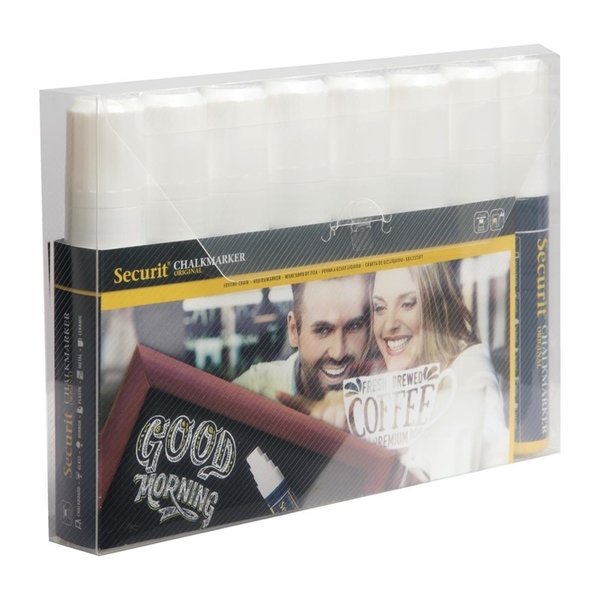 Krijtstiften 15mm wit | 8 stuks | 145x20x150(h)mm