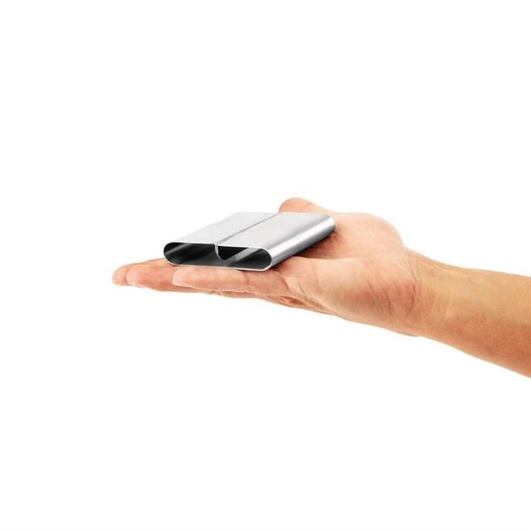 Menukaarthouder RVS rechthoekig | Tot A5 formaat | 80x78x18(h)mm