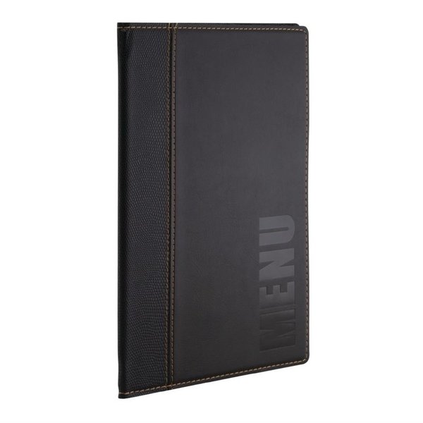 Menumap | TRENDY | Zwart | A4-Formaat | Dubbele Hoes (2 Pagina's/4 Zijden)