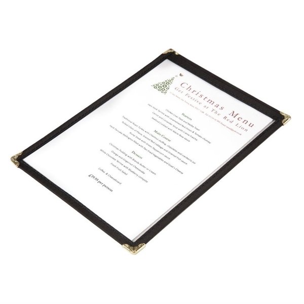 Menuhouder zwart | A5 formaat | 2 pagina's