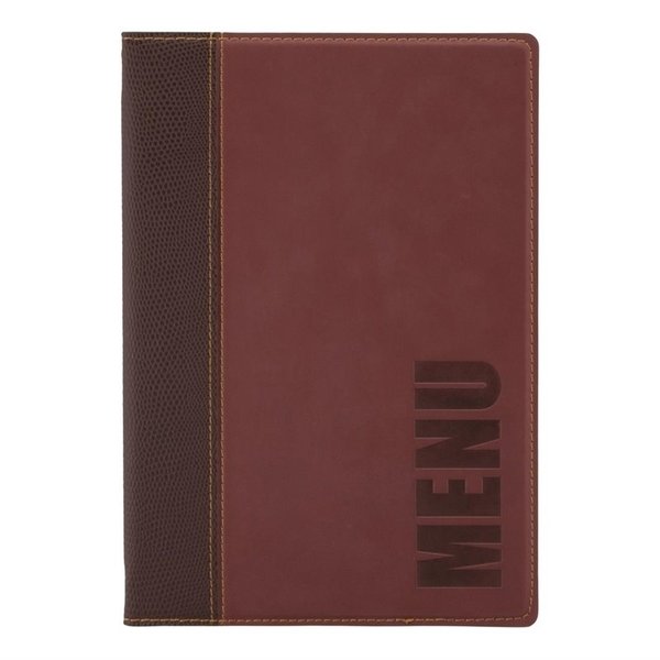 Menumap | TRENDY | Wijnrood | A5-Formaat | Dubbele Hoes (2 Pagina's/4 Zijden)
