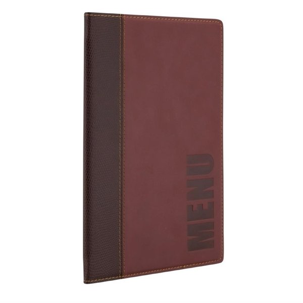 Menumap | TRENDY | Wijnrood | A5-Formaat | Dubbele Hoes (2 Pagina's/4 Zijden)