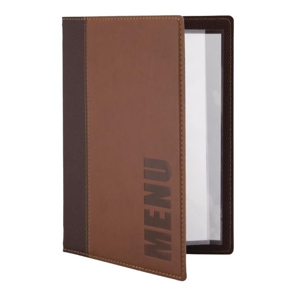 Menumap | TRENDY | Bruin | A4-Formaat | Dubbele Hoes (2 Pagina's/4 Zijden)