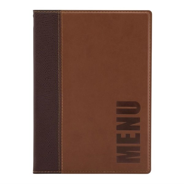 Menumap | TRENDY | Bruin | A4-Formaat | Dubbele Hoes (2 Pagina's/4 Zijden)