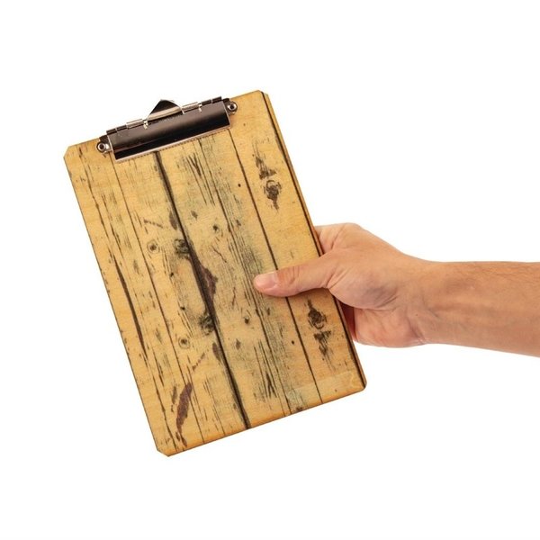 Menu klemborden met hout look | A5 formaat