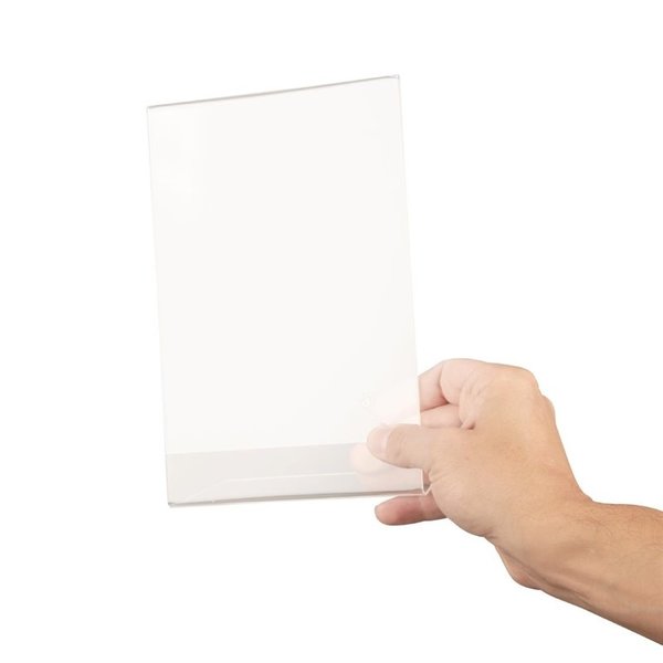 Menukaarthouder hellend plexiglas | A4 formaat | Zichtbaar aan 1 kant