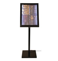 Securit Info LED display zwart | 4x A4 formaat | 230V | 650x100x1200(h)mm