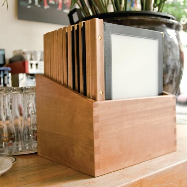 Menumappenset | Hout | Incl. Houten Box | A4-formaat | 20 Mappen | 301x246x337(h)mm
