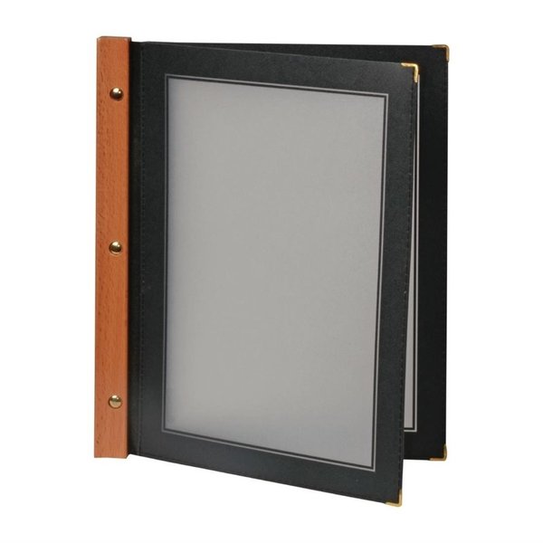 Menumap | Hout | A4-formaat | Incl. 2 Insteekhoezen | 260x20x320(h)mm