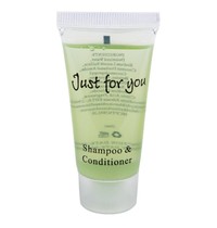 Gastronoble Just for you shampoo en conditioner | 100 stuks | 20ml | 39x22x79(h)mm Gastronoble Just for you shampoo en conditioner | 100 stuks | 20ml | 39x22x79(h)mm