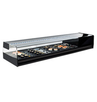 Mastro Sushivitrine | Zwart | +1°C/+5°C | Statisch | 4x 1/3 GN | Compressor Links | 1216x410x245(h)mm