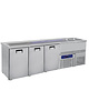 Mastro Bierkoeler RVS | 3 Deurs | Met 2 Spoelbakken Rechts | 230V | Voor 3x 50L fusten | 2500x700x960(h)mm 