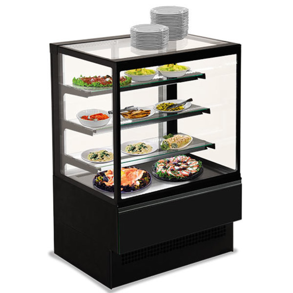 Koelvitrine | 440L | Zwart | +2°C/+8°C | 4 Schappen | 1200x800x1400(h)mm
