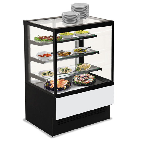 Koelvitrine | 440L | Zwart | +2°C/+8°C | 4 Schappen | 1200x800x1400(h)mm