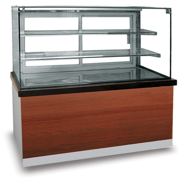 Gebaksvitrine | Zwart/Houtprint | 0°C/+8°C | 3 Schappen | 1400x780x1350(h)mm