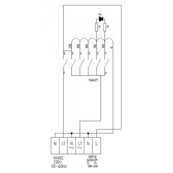 Standenregelaar TM 2-7 | 230V | 1 fase | 7 Amp | 235x182x148(h)mm