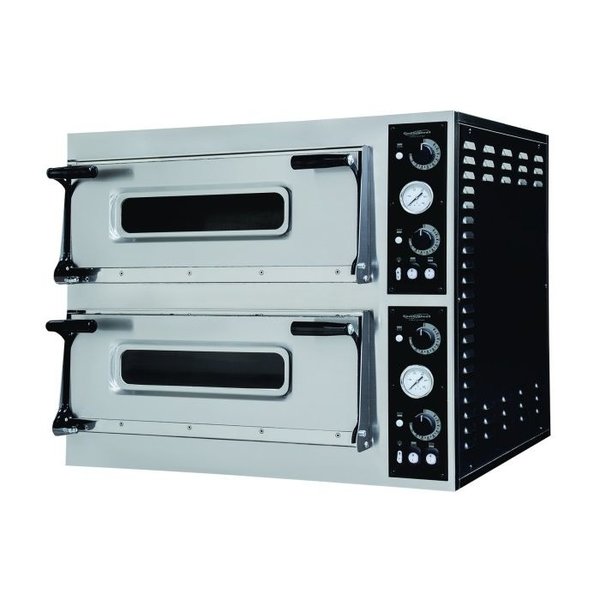 Pizzaoven Bakplaat Dubbel | 4+4 40Øcm | 13.8kW | 1100x1074x745(h)mm