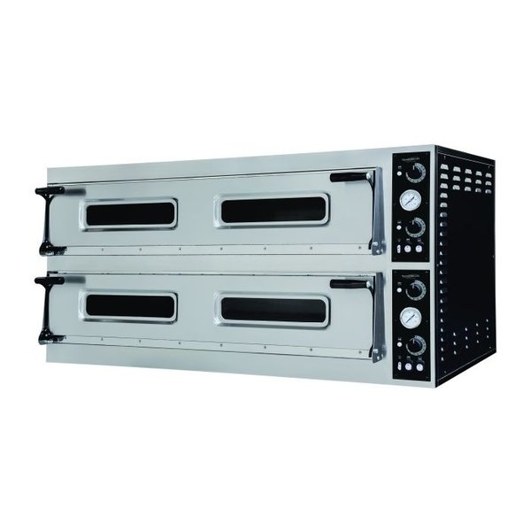 Pizzaoven | Dubbel (Groot) | 9+9 Ø35cm | 30.6kW (400V) | 1500x1314x745(h)mm