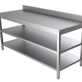 RVS Werktafels + Bodemschap + Tussenschap