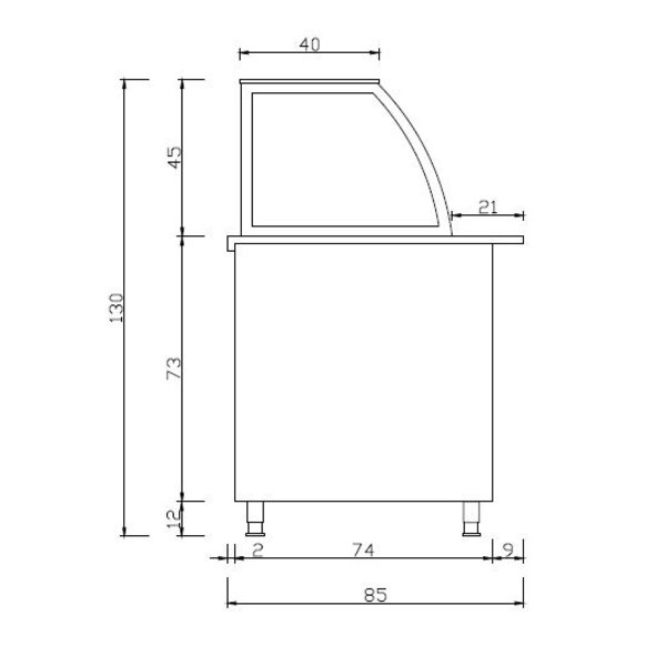 Bain Marie Warm buffet | 4x GN 1/1 | met aftapkraan | 1460x850x1300(h)mm