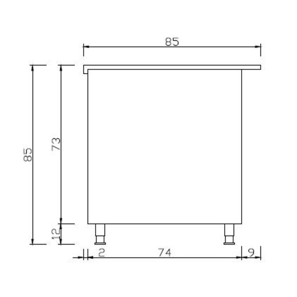 Kassasectie | Laden | 500x850x850(h)mm