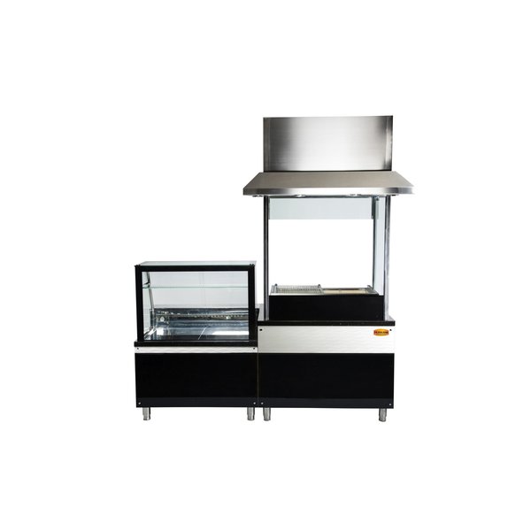 Houtskoolgrill | met luchtafvoersysteem + filter | 1100x850x2400(h)mm
