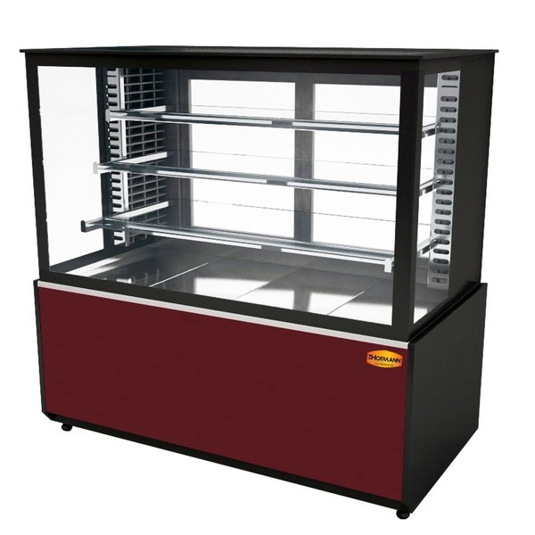 Koelvitrine | 760L | Zwart/Rood | +2°C/+8°C | 4 Schappen | 1500x750x1300(h)mm
