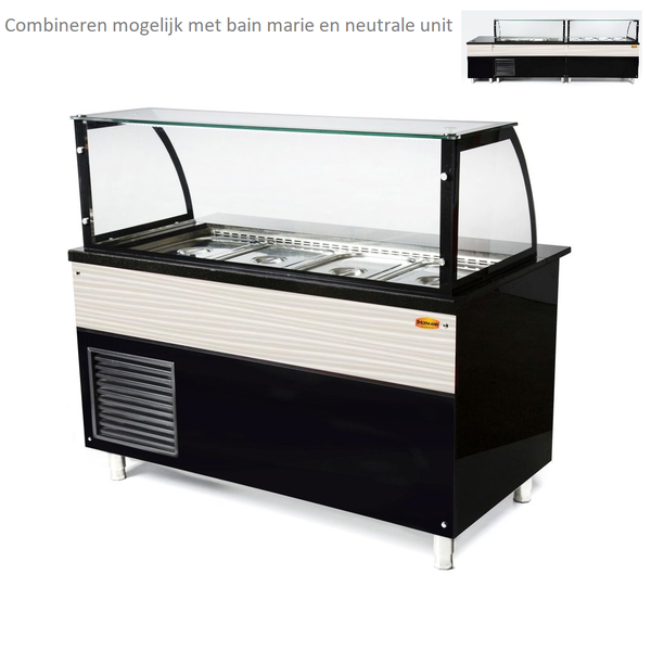 Saladette werkbank | met luchtcirculatie |  3x 1/1 GN | 1120x850x1300(h)mm