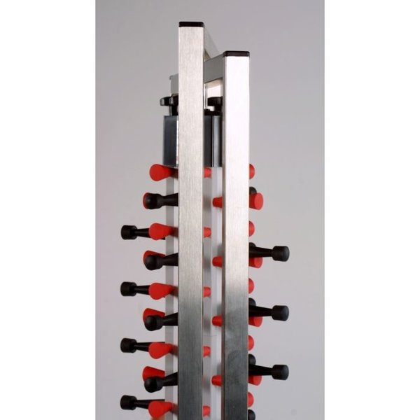 Bordenrek trolley inklapbaar | Geschikt voor 60 borden | 480x480x1490(h)mm