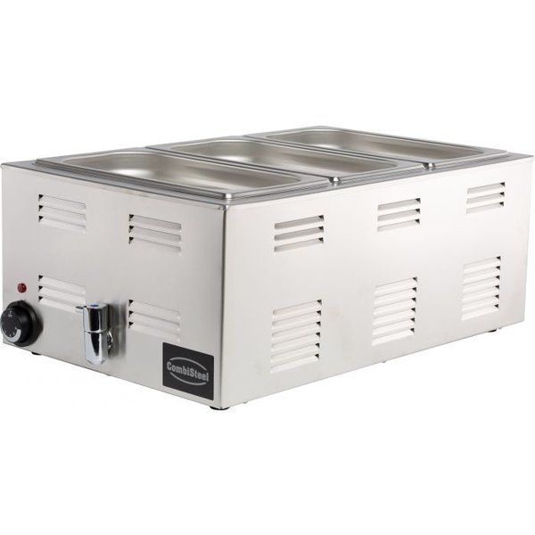 Bain Marie | Elektrisch | 1x 1/1 GN 150 mm | 1.2kW | Met Aftapkraan | 538x336x243(h)mm