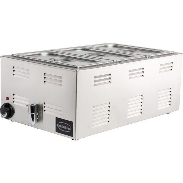 Bain Marie | Elektrisch | 1x 1/1 GN 150 mm | 1.2kW | Met Aftapkraan | 538x336x243(h)mm
