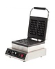 CombiSteel Wafelijzer | Enkel | Belgische Wafels (240x240mm) | 50°C/300°C | 2kW (230V) | Timer | 300x450x250(h)mm 