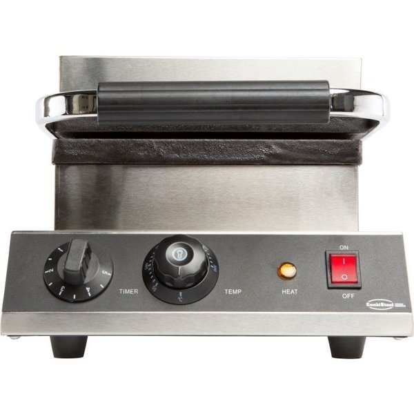 Wafelijzer | Enkel | Belgische Wafels (240x240mm) | 50°C/300°C | 2kW (230V) | Timer | 300x450x250(h)mm
