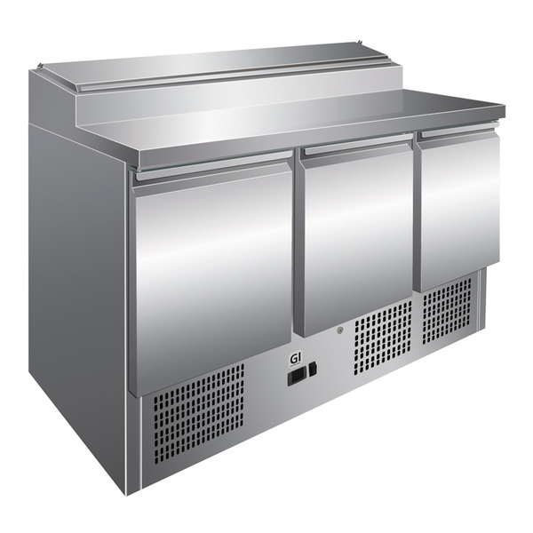 Saladette RVS 400L | 8x 1/6 GN | Geforceerd | 1365x700x1010(h)mm