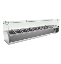 Gastro-Inox Opzetkoelvitrine | 8x 1/4 GN | +2°C/+8°C | 1600x335x440(h)mm