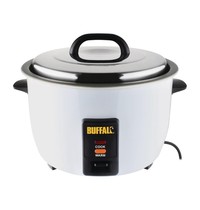 Buffalo Rijstkoker | RVS | Elektrisch  | 1.6kW | 10L Gekookte Rijst / 4.2L Droge Rijst | 380x320x350(h)mm 