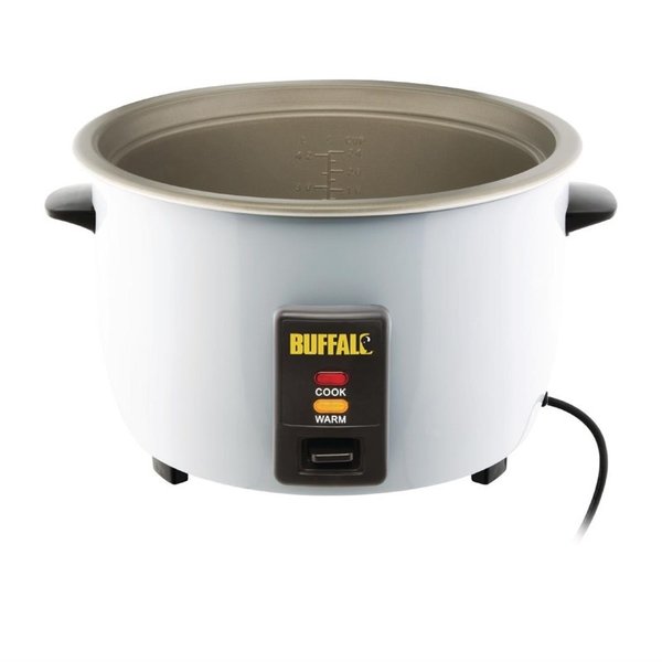 Rijstkoker | RVS | Elektrisch  | 1.6kW | 10L Gekookte Rijst / 4.2L Droge Rijst | 380x320x350(h)mm