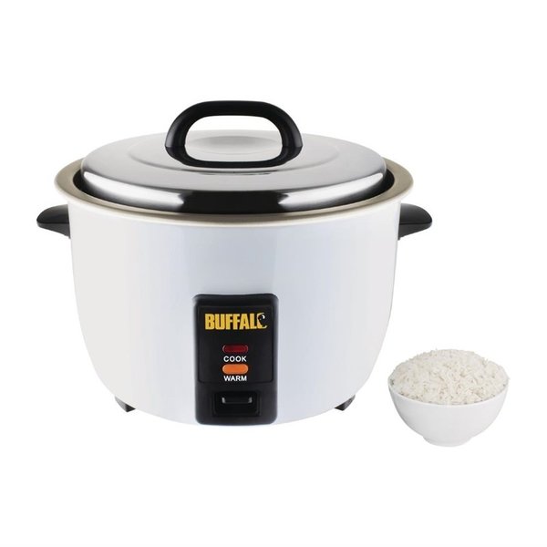 Rijstkoker | RVS | Elektrisch  | 1.6kW | 10L Gekookte Rijst / 4.2L Droge Rijst | 380x320x350(h)mm