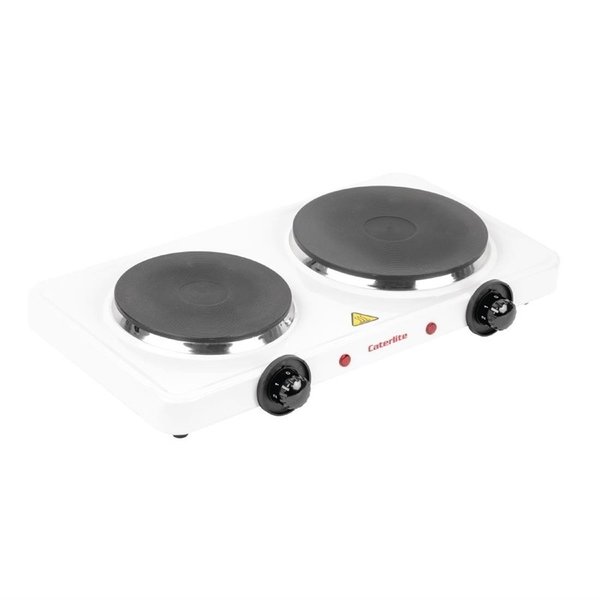 Kookplaat | Dubbel | Elektrisch | 2.5kW | 2 Branders | 460x250x65(h)mm