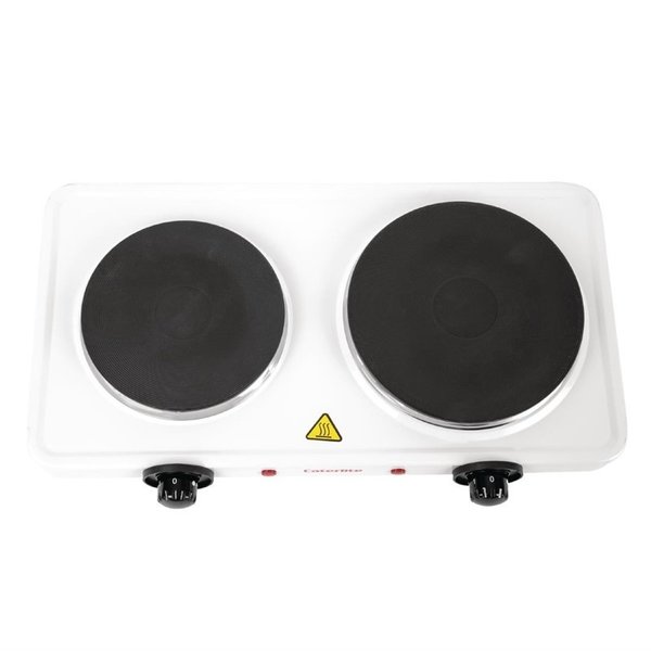 Kookplaat | Dubbel | Elektrisch | 2.5kW | 2 Branders | 460x250x65(h)mm