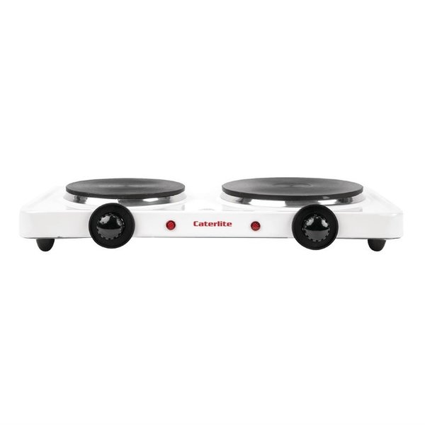Kookplaat | Dubbel | Elektrisch | 2.5kW | 2 Branders | 460x250x65(h)mm