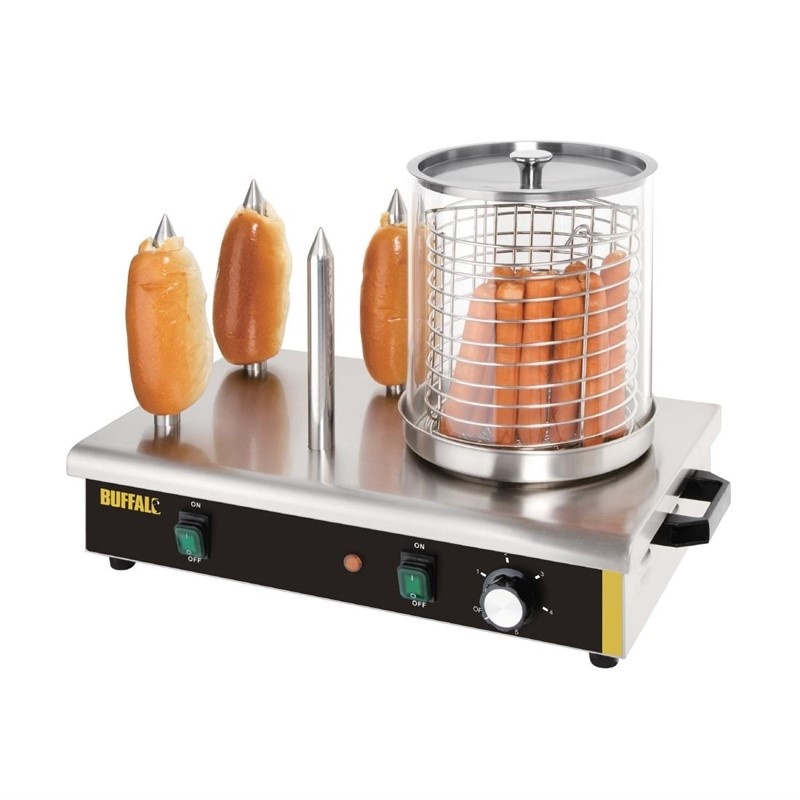 evenwichtig Wonen item Hotdog verwarmer | 650W | Met 4 warmhoud pennen | 550x340x370(h)mm -  Horecagemak