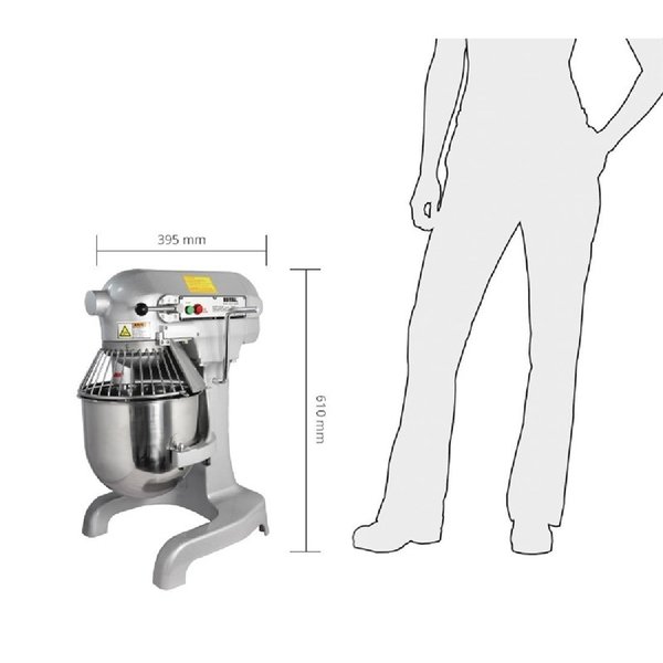 Planetaire Mixer 9L | 0.55kW | Met vaste kom | 395x395x610(h)mm